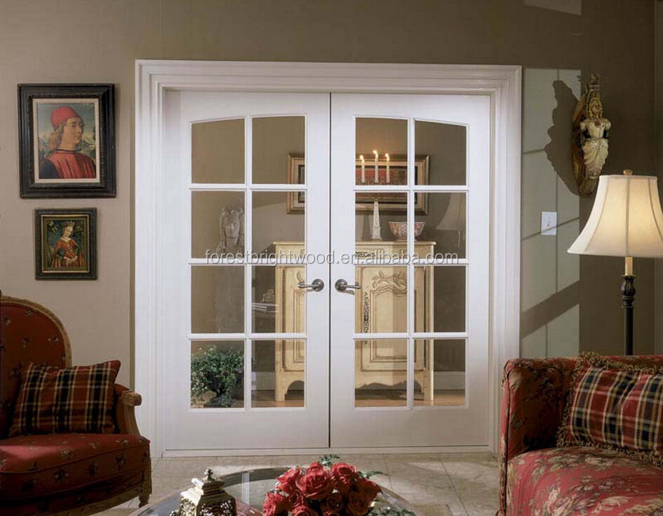 Forest Bright European Style Double Glass Doors , Common Arch Pair Double Glazed French Doors