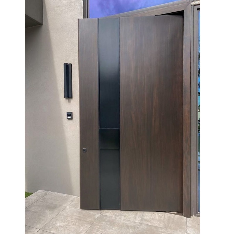 Modern Custom Size Front Entry Pivot Door Solid Wood Door for House, Villa