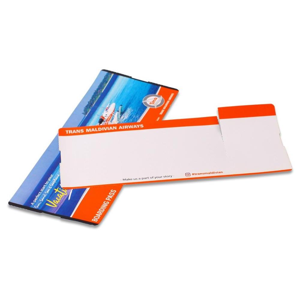 customized flight ticket airline thermal paper boarding pass