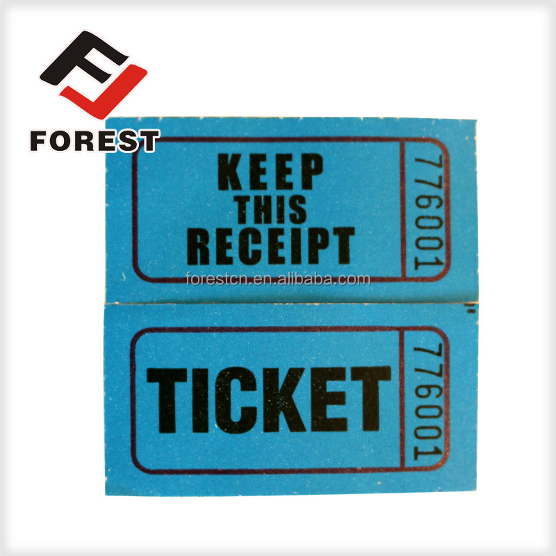 raffle ticket/coupon ticket roll paper, printing redemption ticket roll