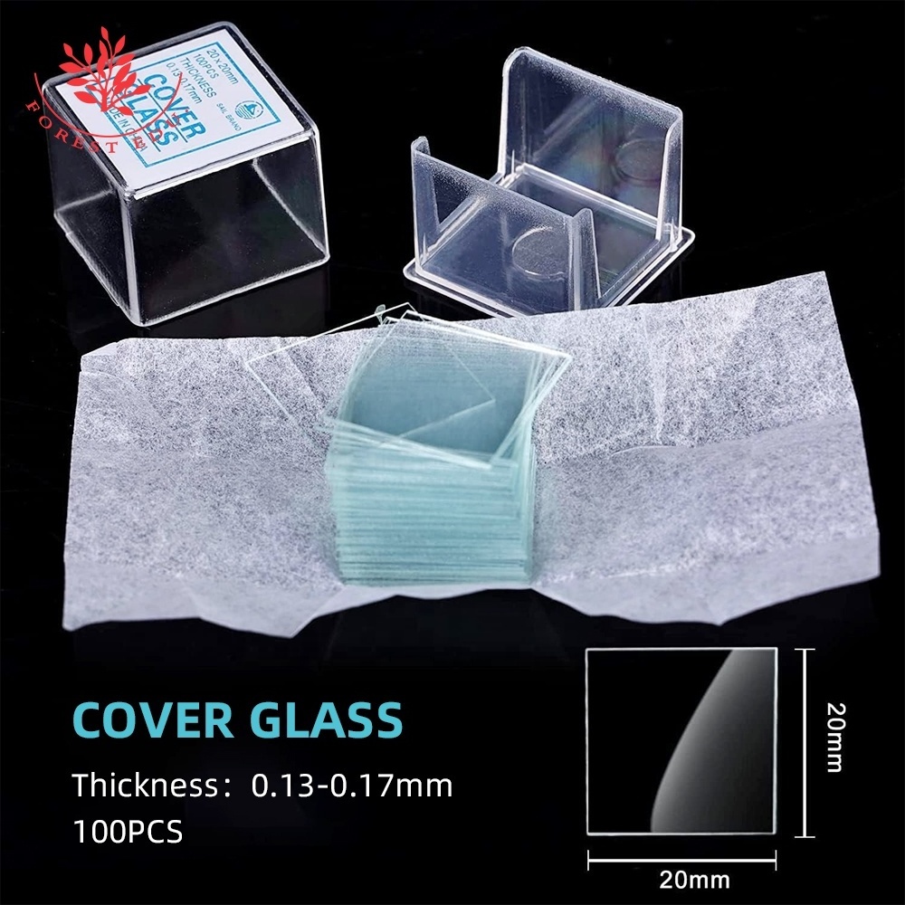 Prepared Cover Glass Slides 20*20mm  Coverslip Square Laboratory Preparation Microscope Glass Slides Other Medical Consumables