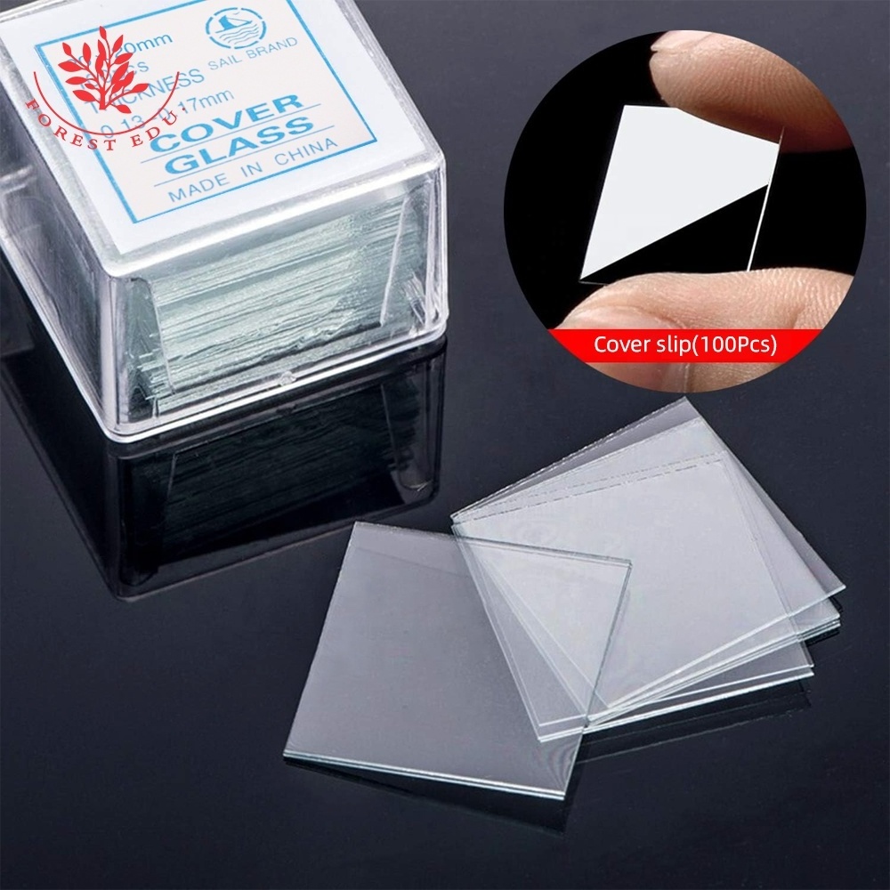 Prepared Cover Glass Slides 20*20mm  Coverslip Square Laboratory Preparation Microscope Glass Slides Other Medical Consumables