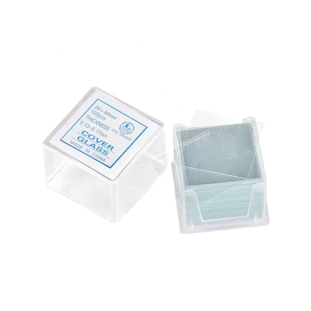 Prepared Cover Glass Slides 20*20mm  Coverslip Square Laboratory Preparation Microscope Glass Slides Other Medical Consumables