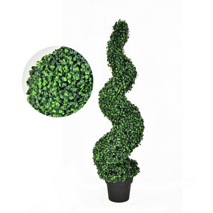 120cm UV-resistant artificial boxwood topiary outdoor artificial spiral tree pot