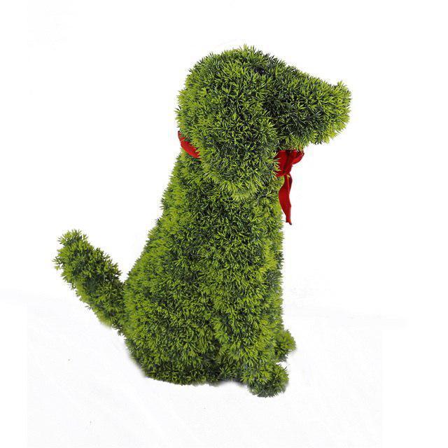 Artificial grass animal Dog Topiary Gree Figure Landscape Sculpture 43cmCovered with Artificial Grass