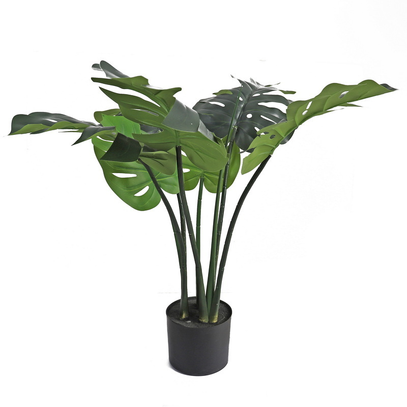 High Quality 75cm Indoor Artificial Plastic Turtle Bamboo Potted Plant for Home Hotel Office Decoration