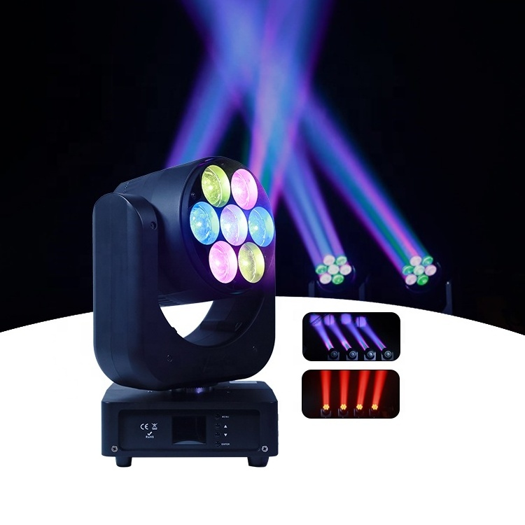 VLTG Professional Rgbw  Led  Stage Light Disco Mini 7Pcs 40W Focusing Bee Eye Moving Head  Party Equipment Lights For Events