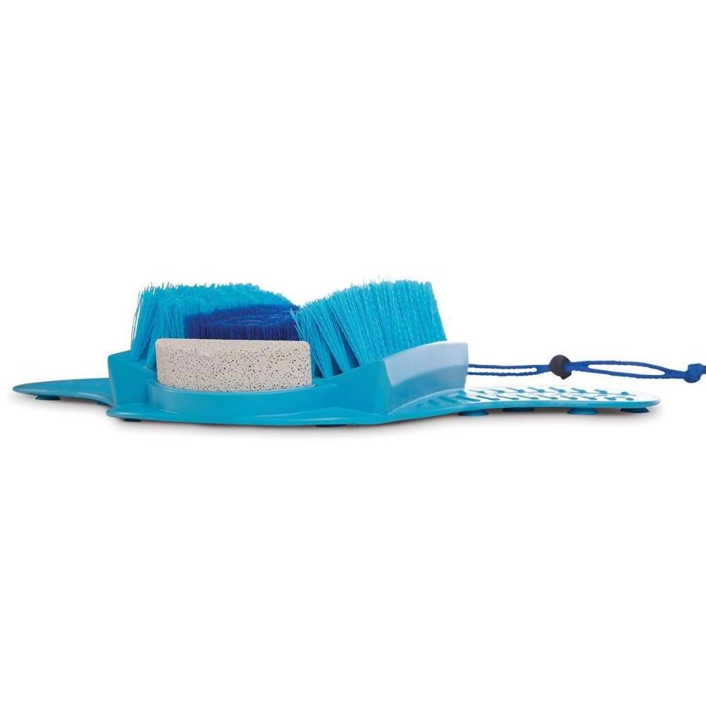 Foot Scrubber for Shower with Pumice Stone, Brush Foot Cleaner, Foot Exfoliator with Floor Suction Cup Dead Skin & Callus