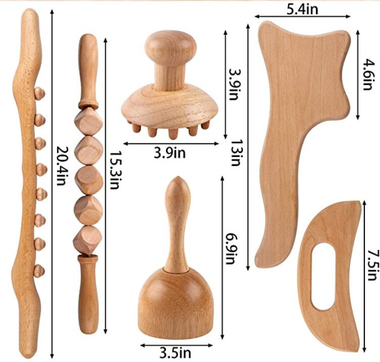 Professional Wood Therapy Massage Tools for Body Shaping, Lymphatic Drainage Massager Body Sculpting Tools for Body Shaping