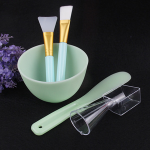 Facial Mask Mixing Bowl Set, DIY Silicone Facial Mask Mixing Tool with Mask Bowl Brushes Stick Spatula and 2 in 1 Measuring Cup