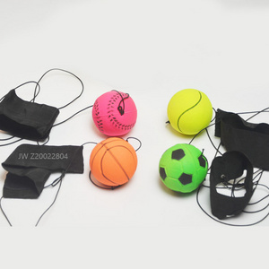 Wholesale Sponge rubber stretch balls natural rubber bouncing Sport Ball wrist with stretchable string