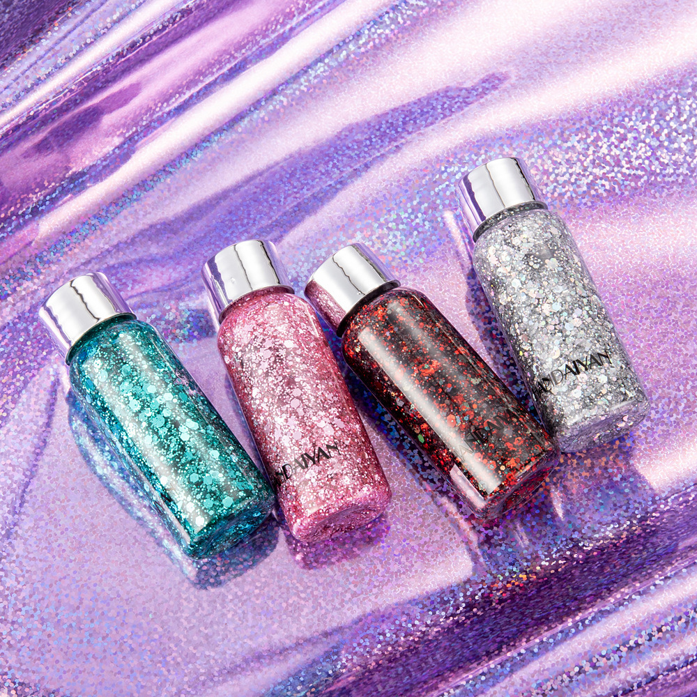 Shiny High Gloss face body glitter gel,Face Chunky Glitter Sequin,Glitter Glue for Face Makeup Eye Lip Hair Nail Sparkling