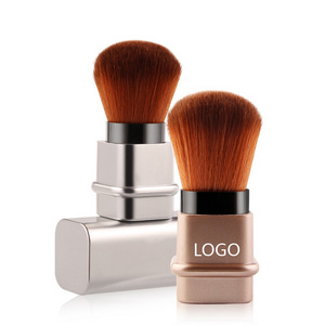 Round Retractable Blusher Makeup Brush,Face Blush Liquid Powder Foundation Brush Cosmetic Face Blending Tool