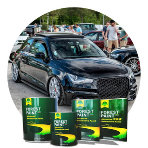 FOREST Anti UV 2K Clear Coat Black Automotive Paint Colors Supply Refinishing Repair Lacquer Paint for cars