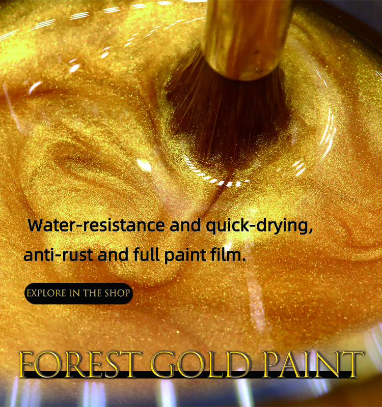 FOREST excellent performance various using areas Liquid Glitter Gold Leaf Paint for Wall, Metal or Plaster Products