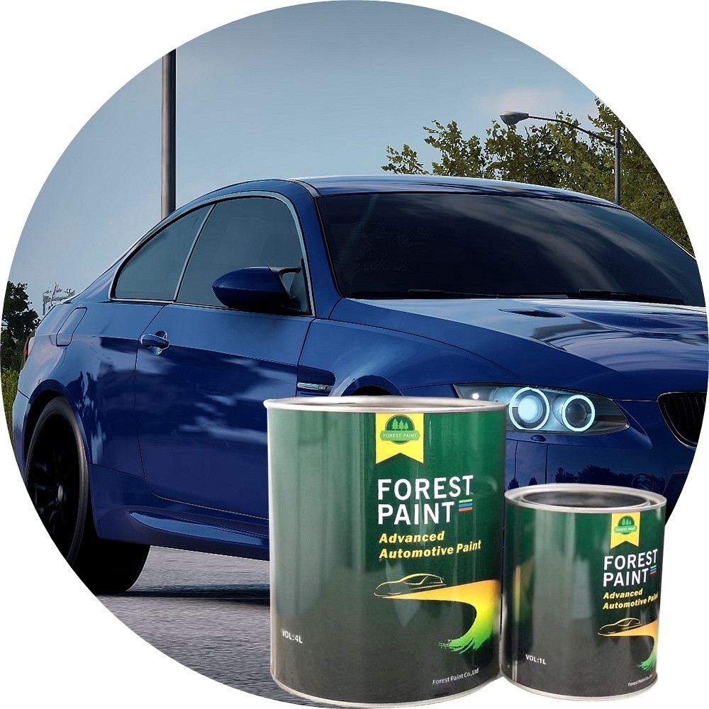 FOREST Anti UV 2K Clear Coat Black Automotive Paint Colors Supply Refinishing Repair Lacquer Paint for cars