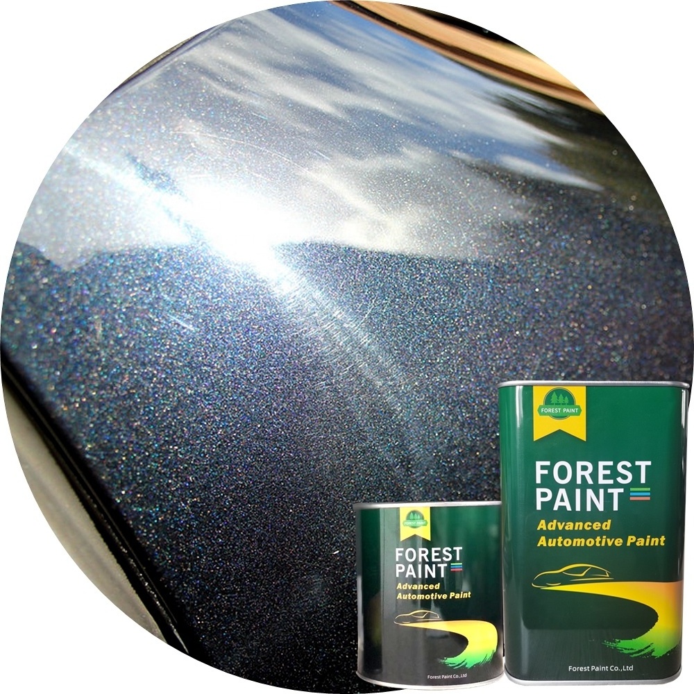 FOREST Anti UV 2K Clear Coat Black Automotive Paint Colors Supply Refinishing Repair Lacquer Paint for cars