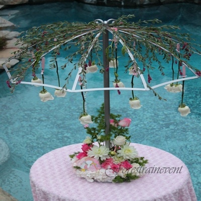 New Wedding Umbrella Decoration Wrought Iron Flower Wedding Stage Props Flower Stand Centerpiece  for Wedding Table Props