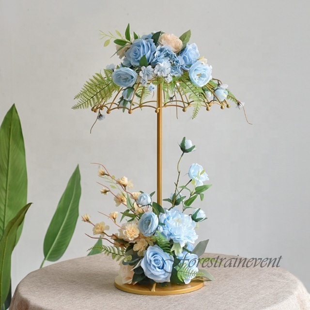 Creative Floral Umbrella Wedding Decoration Flowers Table Stands Decorations Vase Wedding Centerpieces Stage Decorations