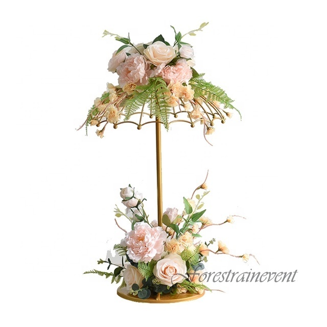 Creative Floral Umbrella Wedding Decoration Flowers Table Stands Decorations Vase Wedding Centerpieces Stage Decorations