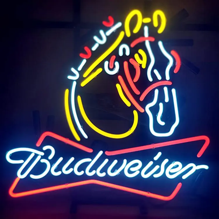 Outdoor Customised Personalized Budweiser Neon Beer Sign Barber Shop Neon Sign