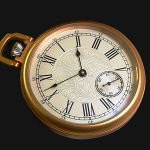 Rose gold 316L 316  Stainless steel Waterproof Pocket Watch Mechanical Movement Antique Vintage Luxury  Watch with Chain