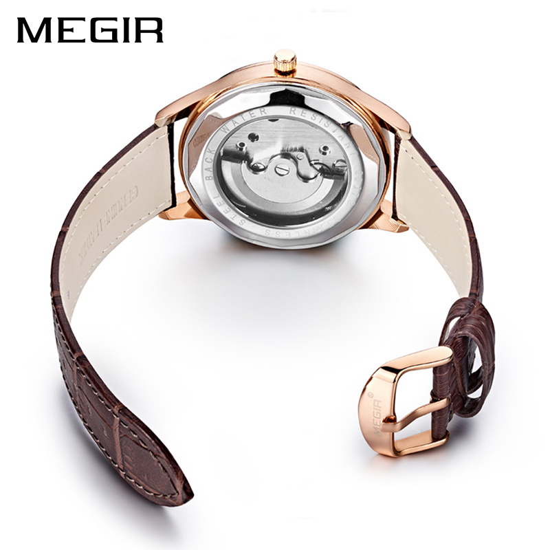 MEGIR 2017 Original Men Watch Top Brand Luxury Quartz Watches Relogio Masculino Leather Watch Clock Men