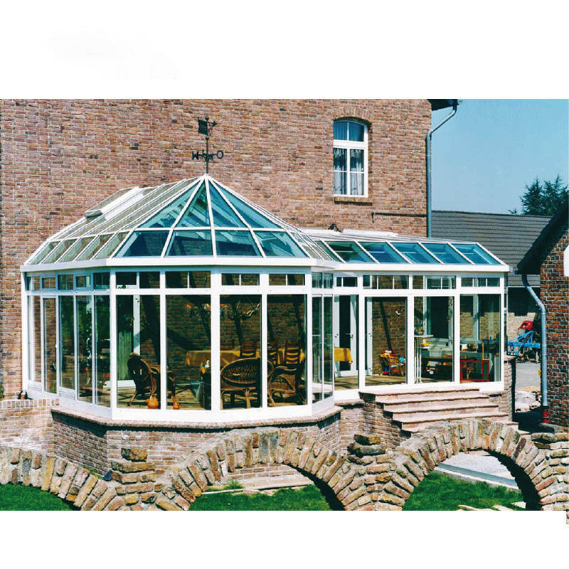 Sunroom Aluminum Garden Conservatory Tempered Glass Sunroom Villa Outdoor Veranda All Season Modern 3 Years Triangle Foretech