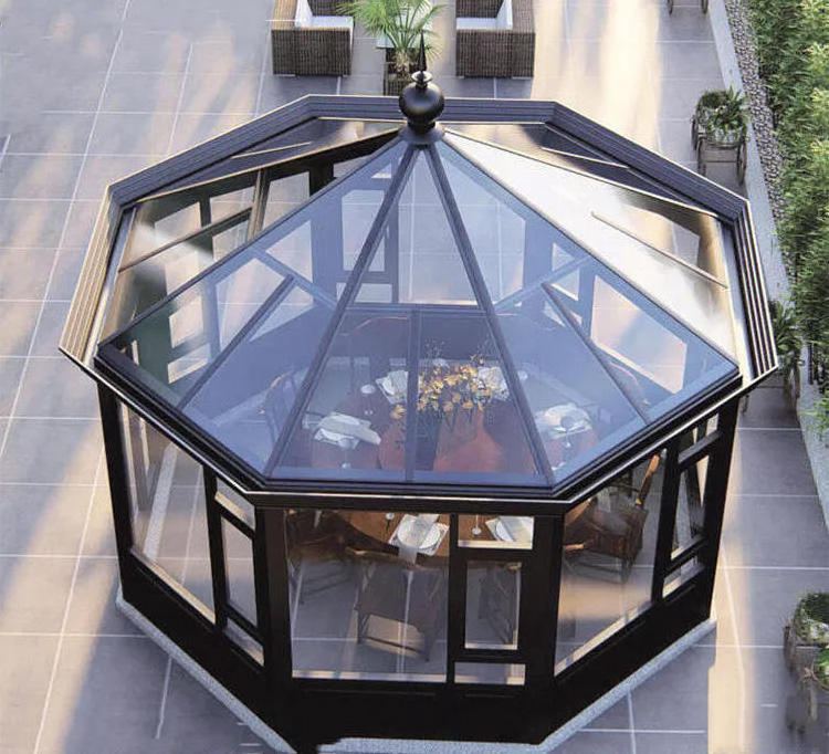 Sell Well New Type Four Season Solarium Hollow Sun House Aluminum Sun Room Solution Double Glass Gazebo