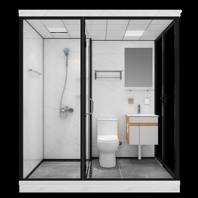 Bathroom Pod All In One Prefab Bathroom Unit Integral Glass Folding Shower Rooms Bathroom Toilet