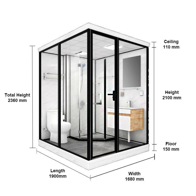 Modular Bathroom Pods Prefab Bathroom Unit Shower And Toilet Portable Bathroom