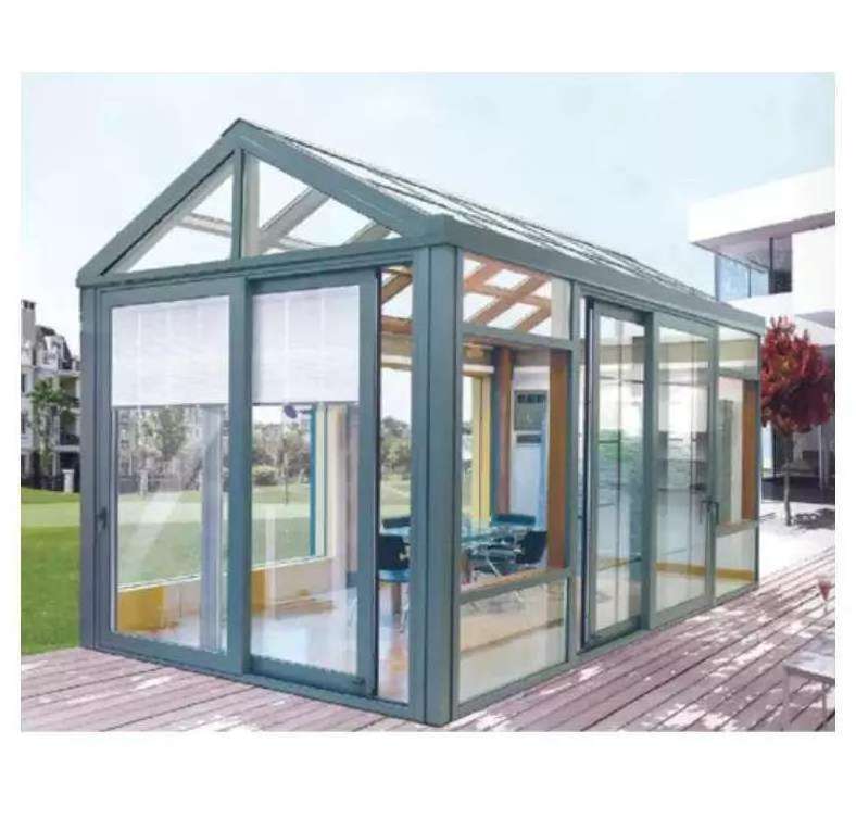 Modern Design Waterproof Sunroom Pergola Aluminium Outdoor Glass Sun House Glass Garden Sunroom House