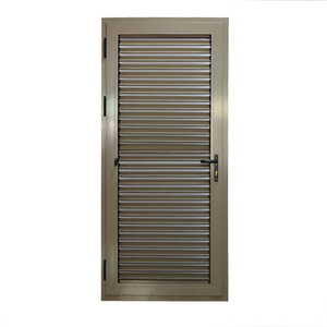 New Design Louver Door  Aviation Aluminum Shutter  Blinds Door Ventilatory Door Plantation Shutter with Fixed Blade