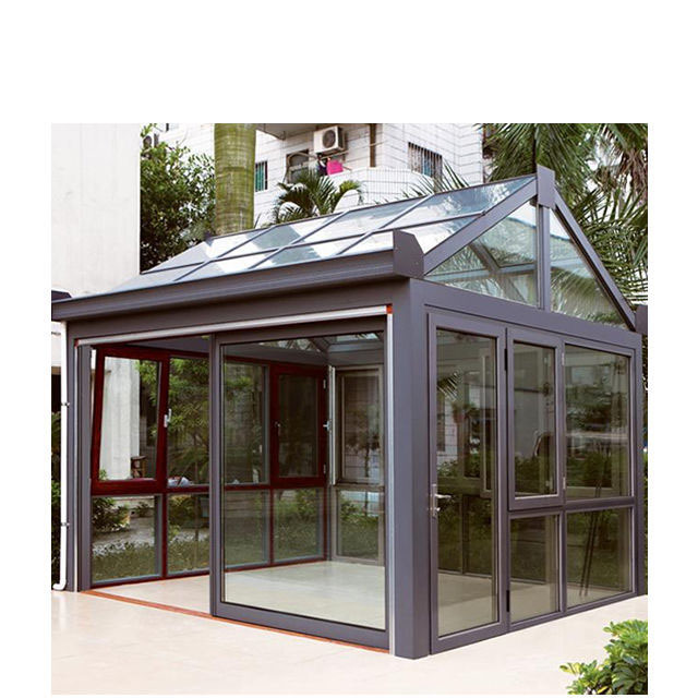 Foretech Customized Aluminum Double Tempered Glass Sunrooms Summer Garden Prefab Glass House Portable Sunroom for Outdoor