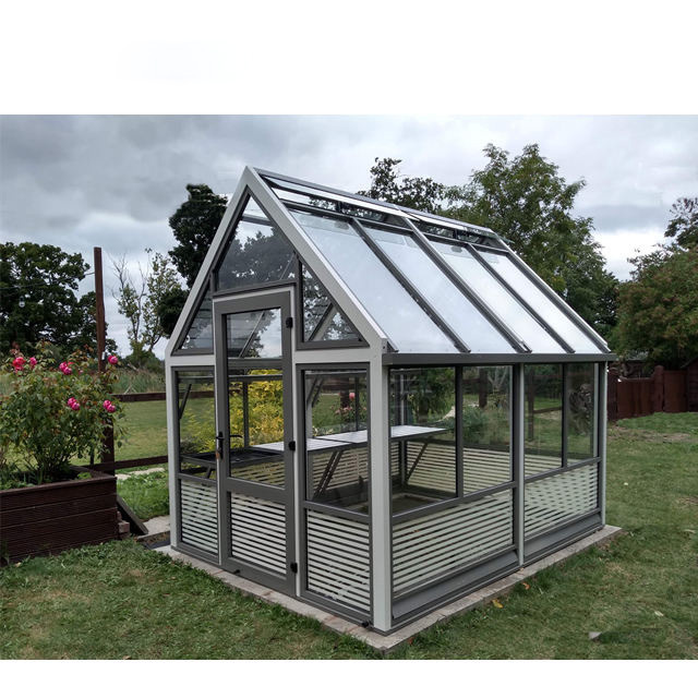 Foretech Customized Aluminum Double Tempered Glass Sunrooms Summer Garden Prefab Glass House Portable Sunroom for Outdoor