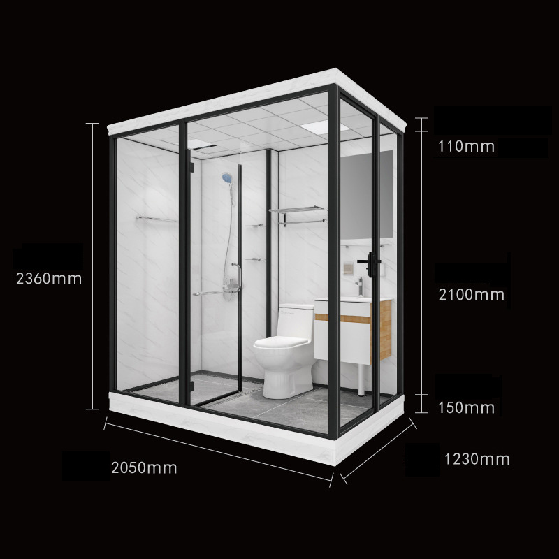 Bathroom Pod All In One Prefab Bathroom Unit Integral Glass Folding Shower Rooms Bathroom Toilet