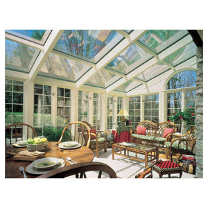 Modern Water Proof Aluminum Frame Glass Villa Veranda Sunroom Winter Gardens And Glass Houses