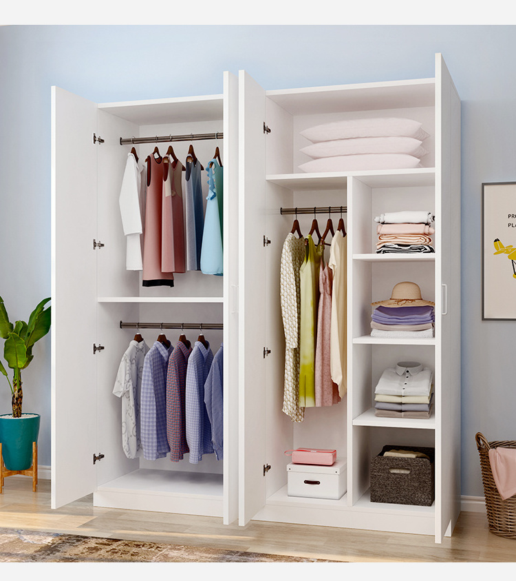 Wardrobe small apartment cabinet simple home bedroom solid wood wardrobe