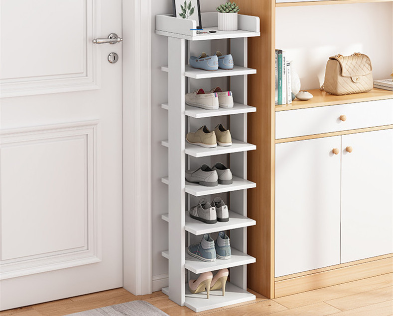 Shoe rack household door storage space-saving small indoor multi-layer narrow dust-proof shoe cabinet