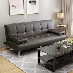 Sofa Bed Modern Faux Leather Couch,Convertible Folding Recliner Lounge Futon Couch for Living Room with 2 Cup Holders