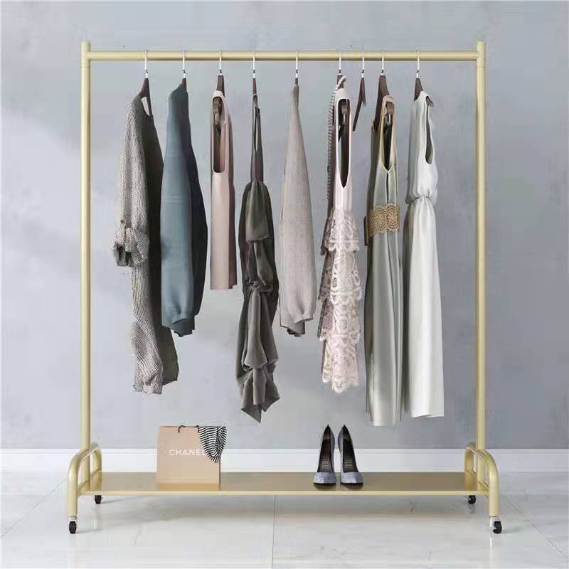 Industrial Pipe Clothing Rack on Wheels,Vintage Rolling Rack for Hanging Clothes,Display Clothing Drying Racks with Shelves