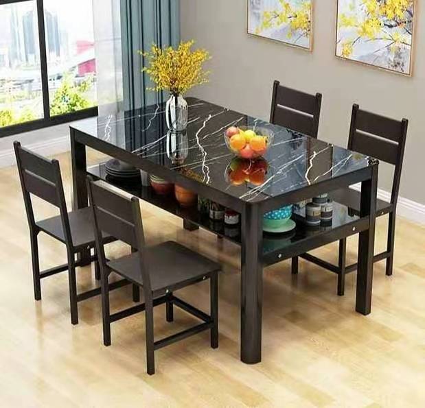 Modern Dining Room Furniture Folding Outdoor Furniture Sets Dinning Table Sets Quality Multi-Functional Marble Table and Chairs