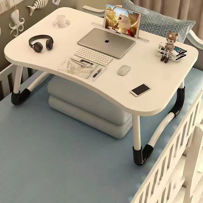 Adjustable Breakfast Tray Portable Lap Desk with Foldable Leg Notebook Computer Stand Laptop Bed Table