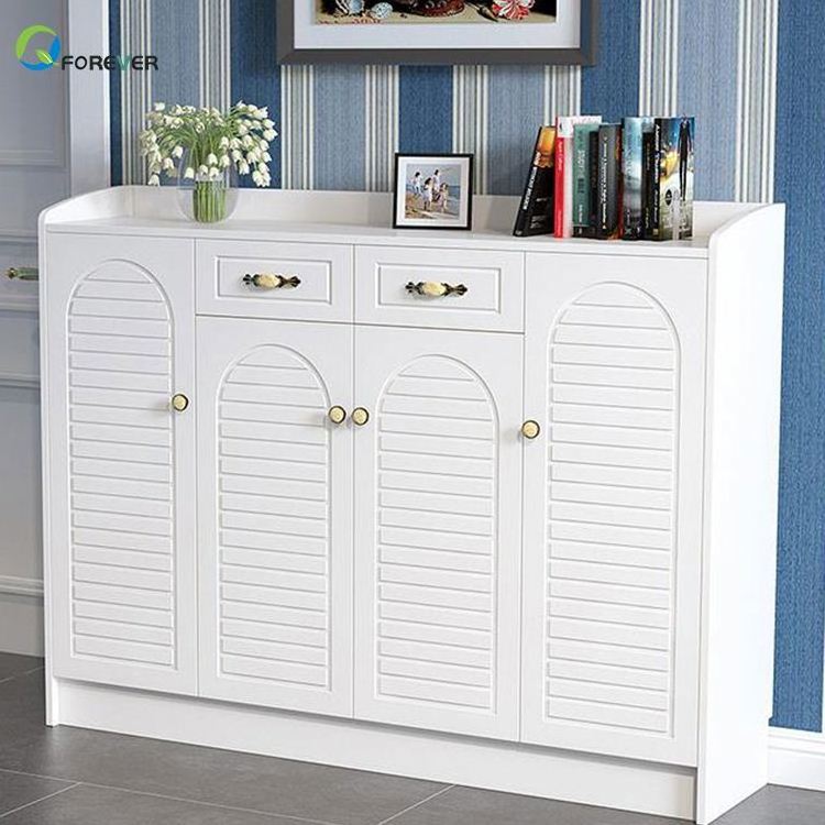 Large-Capacity Doorway Shoe Cabinet Multifunctional Solid Wood Color Console Cabinet