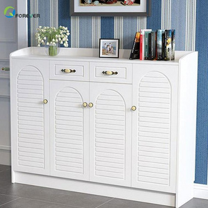 Large-Capacity Doorway Shoe Cabinet Multifunctional Solid Wood Color Console Cabinet