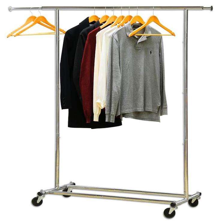 Simple Houseware Heavy Duty Clothing Garment Rack, High Quality Stainless Steel Clothes Drying Hanger Rack Expanding