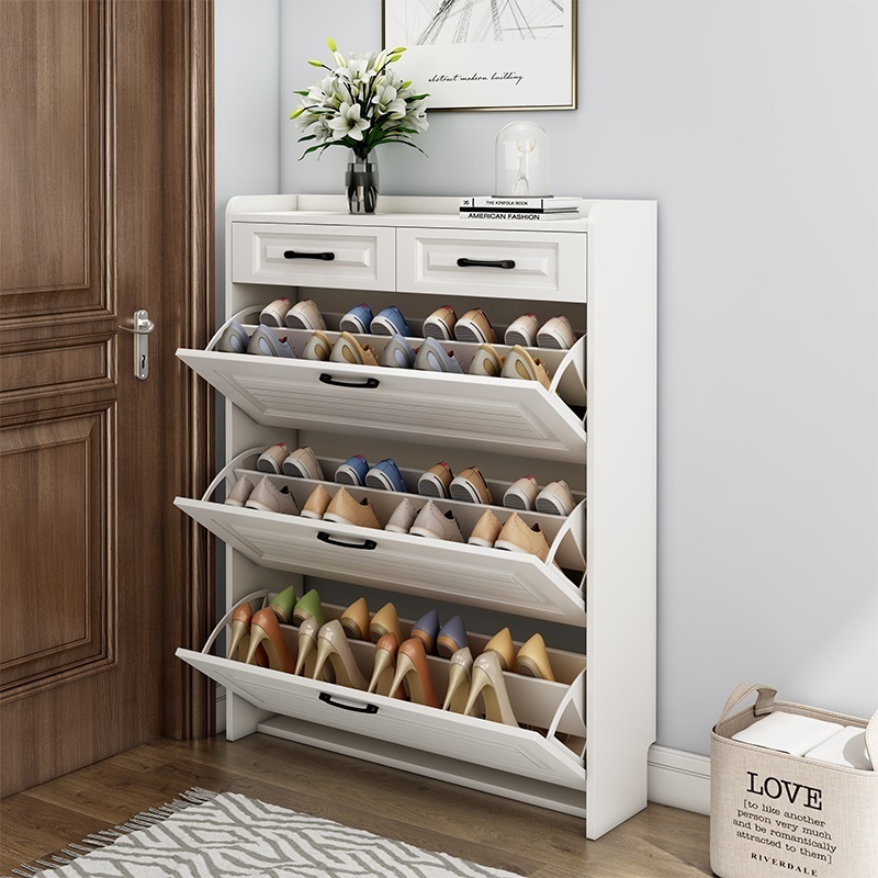 Modern Home Furniture Shoe Cabinet Storage Wood Shoes Rack Cabinet