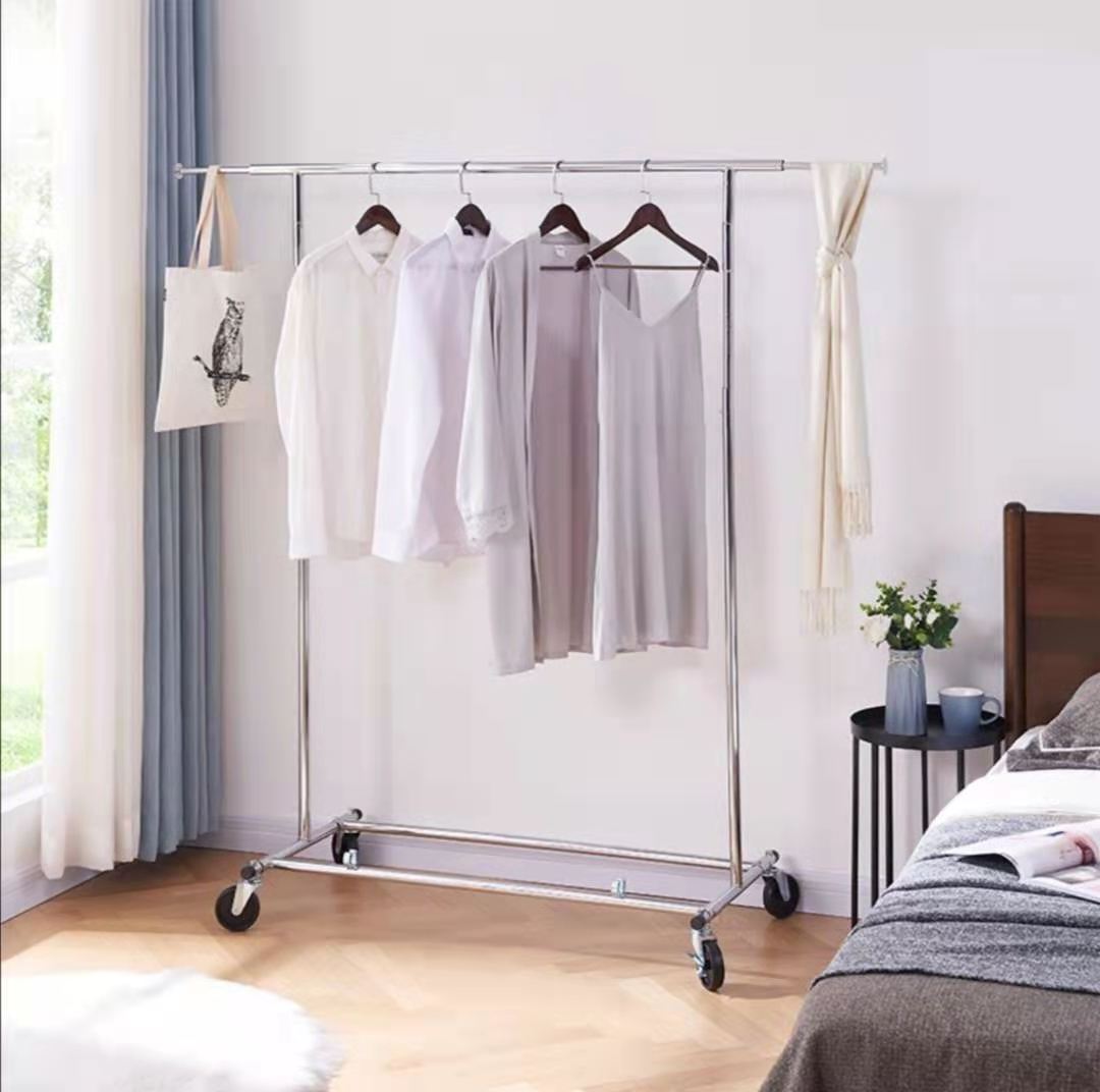 Simple Houseware Heavy Duty Clothing Garment Rack, High Quality Stainless Steel Clothes Drying Hanger Rack Expanding