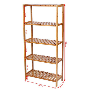 Household multi-tier removeable bathroom ladder rack Space Saver bamboo display rack bathroom shelves bamboo storage rack shelf