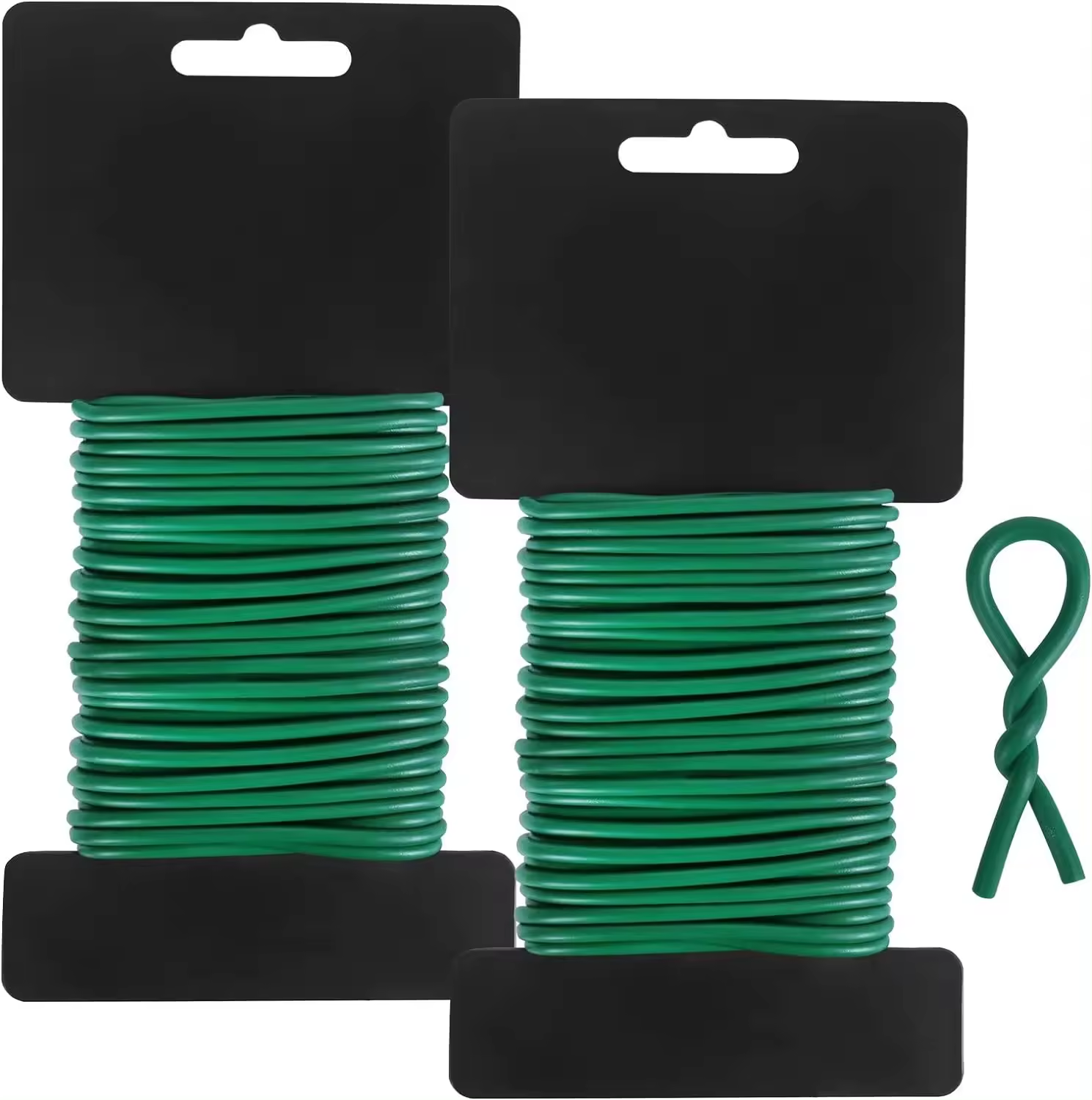 Twist Ties: 8m 3mm Plastic Coated Wire to Tie Garden Plant or Office Cable with Convenient, Built-in Cutter